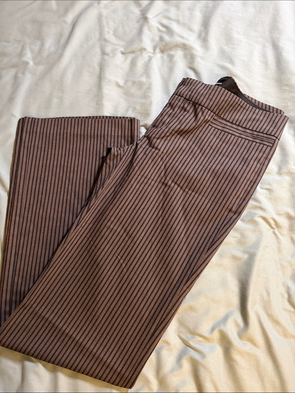 Club Monaco Brown Pinstripe Boot Cut Pants